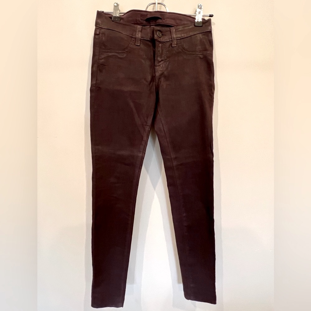 J Brand Shiny Deep Purple Jegging Size 25 NWOT